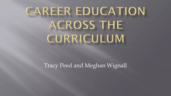 career education across the curriculum