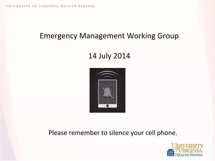 emergency management working group 14 july 2014