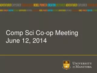 Comp Sci Co-op Meeting June 12, 2014