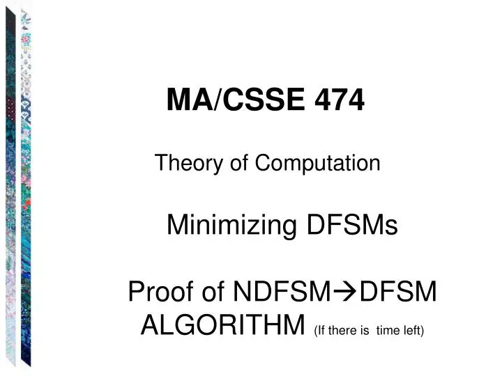 ma csse 474