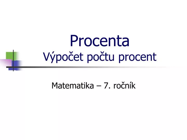 procenta v po et po tu procent