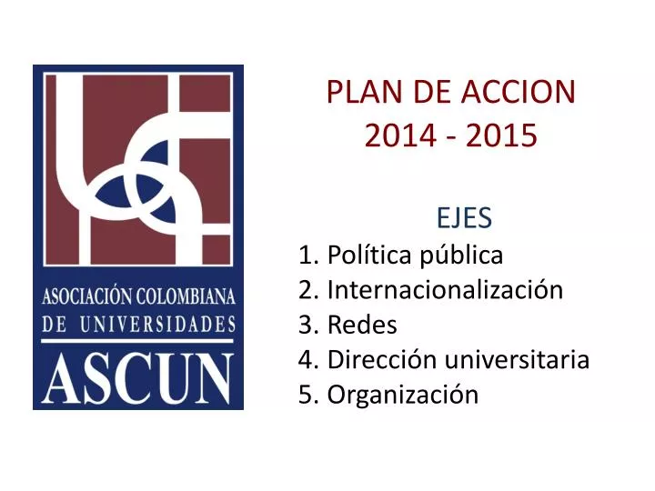 plan de accion 2014 2015