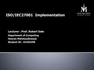 ISO/IEC27001 Implementation