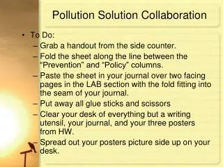 Pollution Solution Collaboration