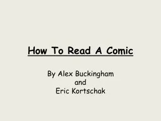 How To Read A Comic