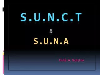 s u n c t s u n a