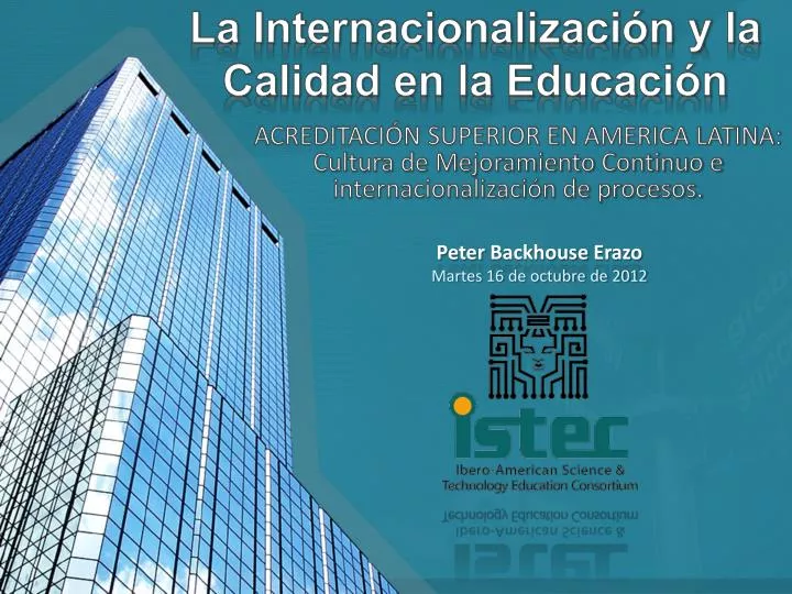 la internacionalizaci n y la calidad en la educaci n