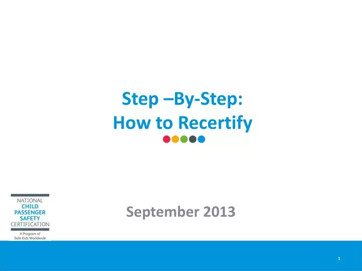 step by step how to recertify