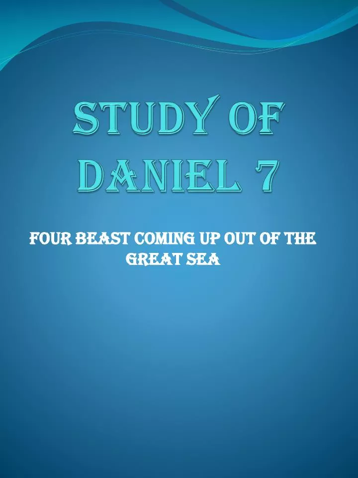 study of daniel 7