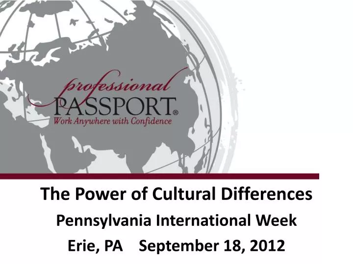 the power of cultural differences pennsylvania international week erie pa september 18 2012