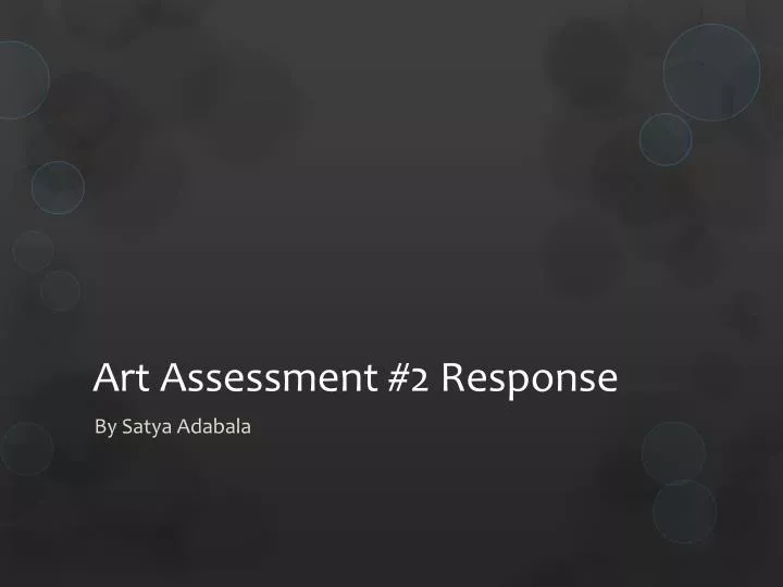 art assessment 2 response