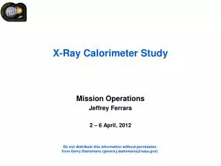 X-Ray Calorimeter Study