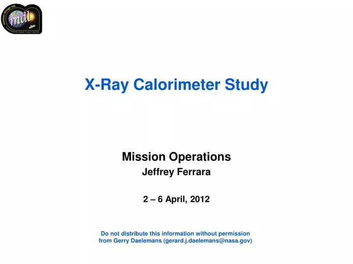 x ray calorimeter study