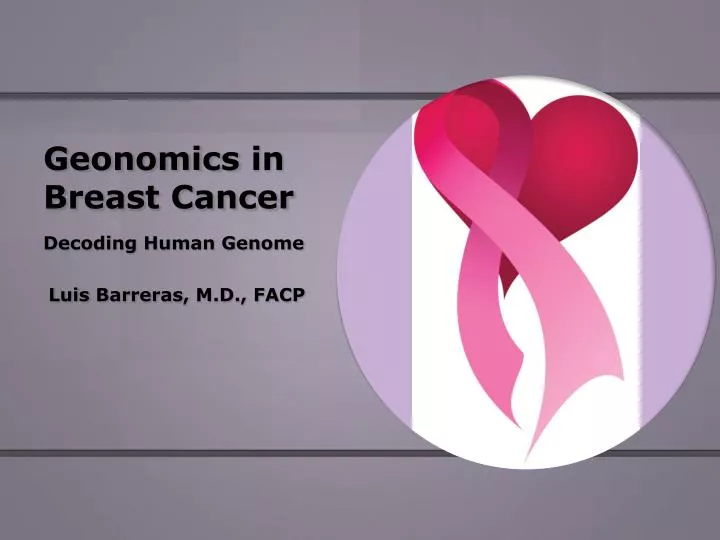 geonomics in breast cancer