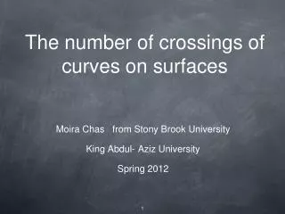 The number of crossings of curves on surfaces