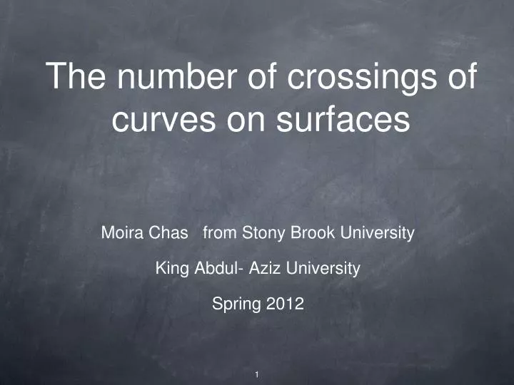 the number of crossings of curves on surfaces
