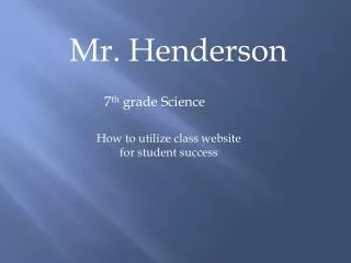 Mr. Henderson