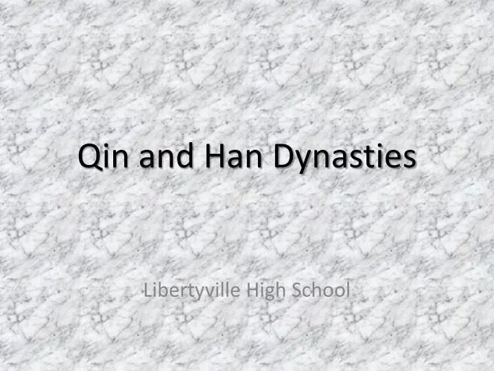 qin and han dynasties