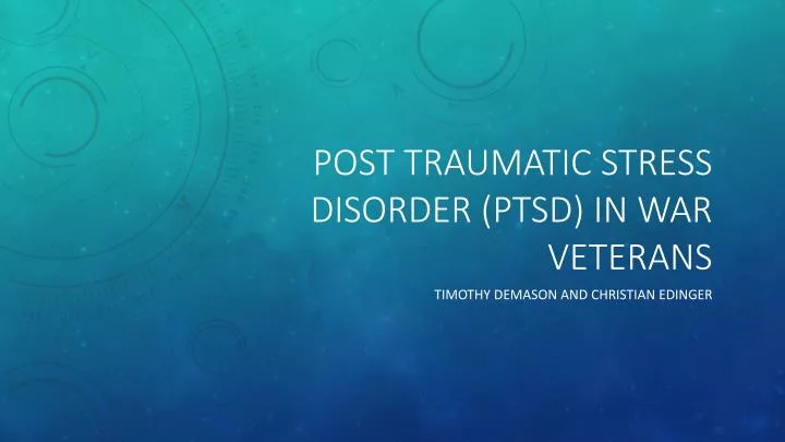 post traumatic stress disorder ptsd in war veterans