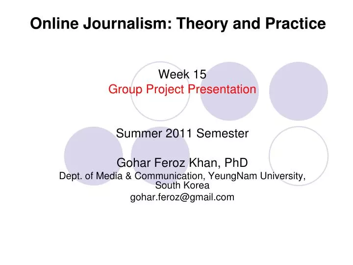 online journalism theory and practice