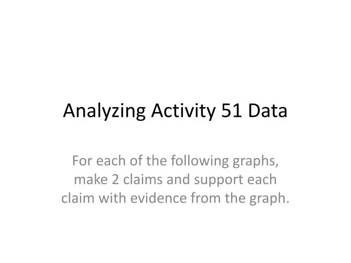 analyzing activity 51 data