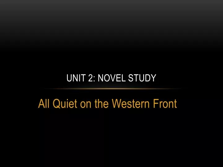 unit 2 novel study