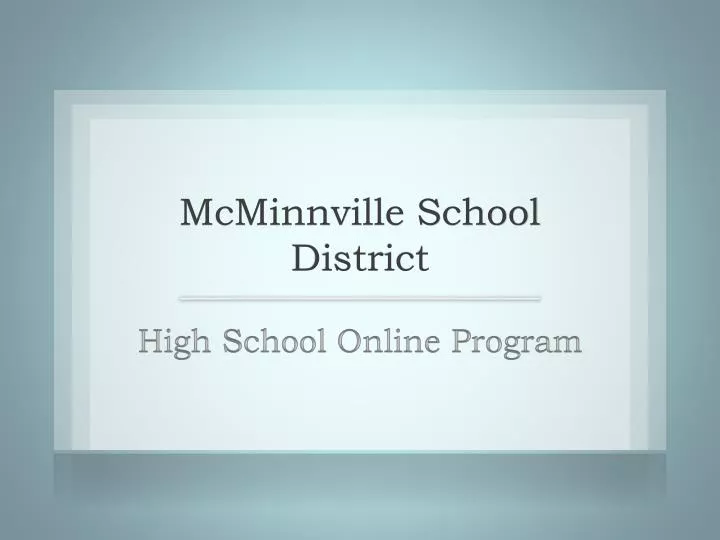 mcminnville school district