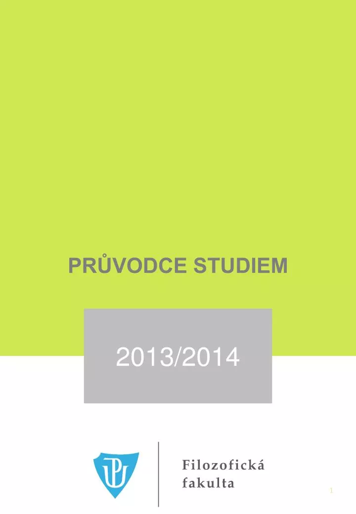 pr vodce studiem