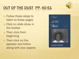 Out of the Dust pp. 40-51