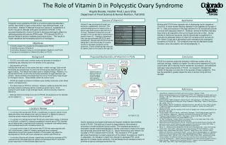 The Role of Vitamin D in Polycystic Ovary Syndrome