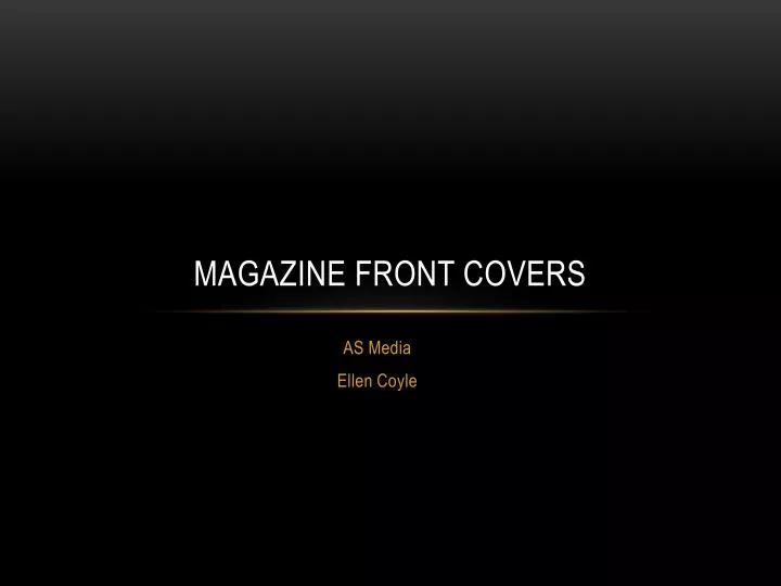 magazine front covers