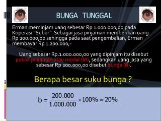 bunga tunggal
