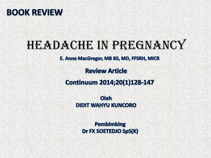 headache in pregnancy