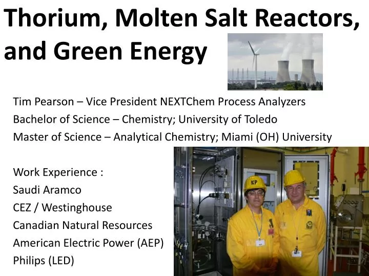 thorium molten salt reactors and green energy