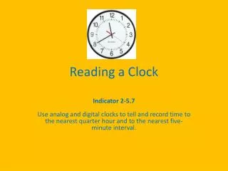 Reading a Clock