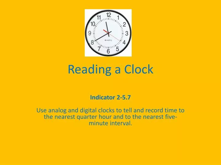 reading a clock