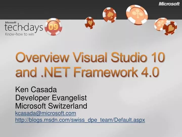 overview visual studio 10 and net framework 4 0