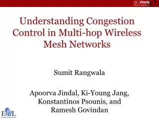 Understanding Congestion Control in Multi-hop Wireless Mesh Networks