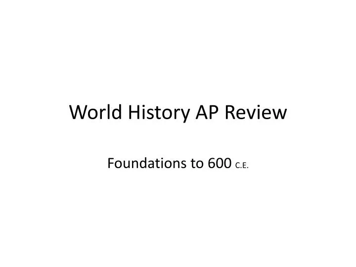 world history ap review