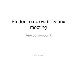 Student employability and mooting