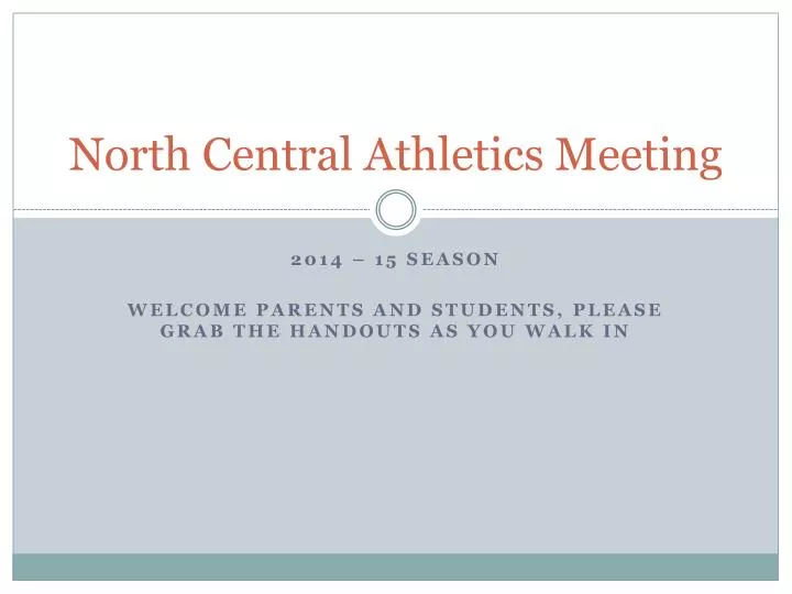 north central athletics meeting