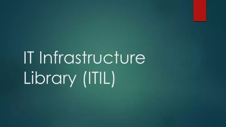 it infrastructure library itil