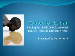 Water for Sudan