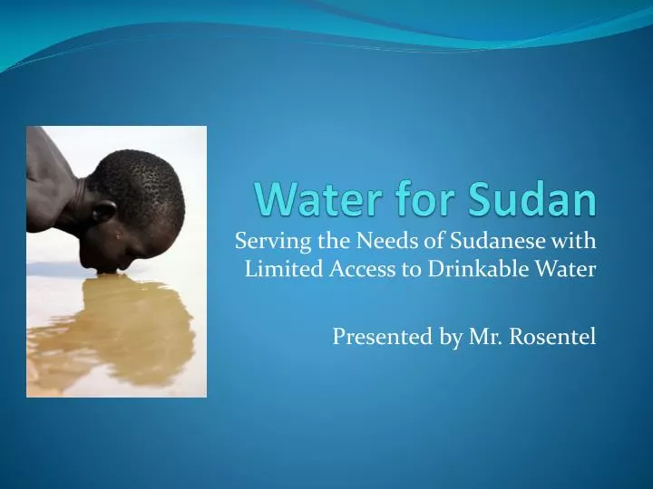 water for sudan