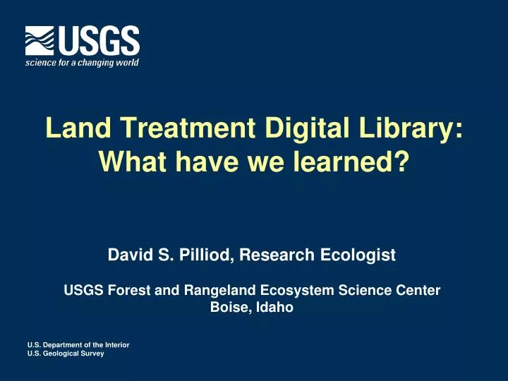 land treatment digital library what have we learned