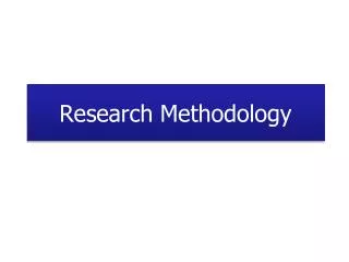 research methodology