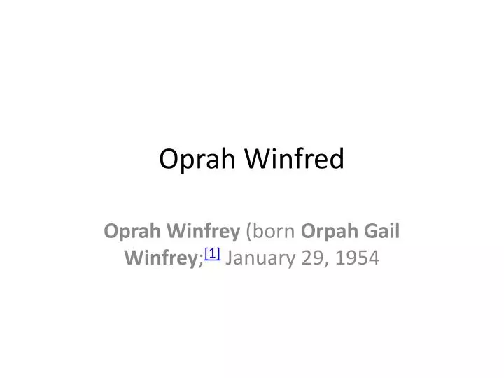 oprah winfred