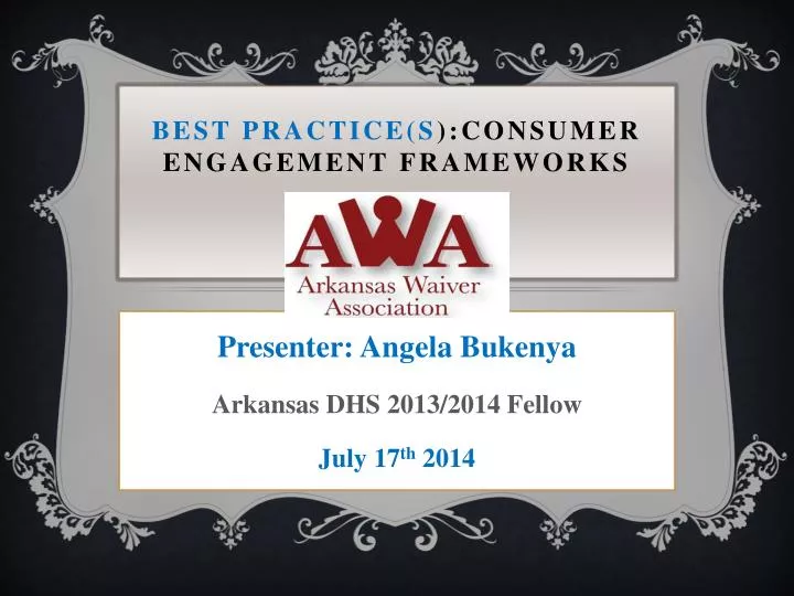 best practice s consumer engagement frameworks