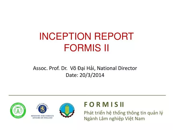 inception report formis ii