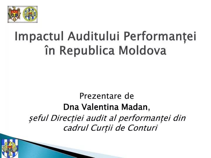 impactul auditului performan ei n republica moldova